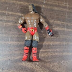 WWE Action Figure with Red and Black Gear